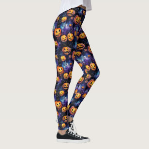 Películas de Halloween Leggings calabazas Naranjas