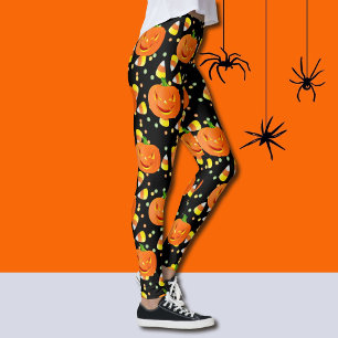 Películas de Halloween Leggings calabazas Naranjas