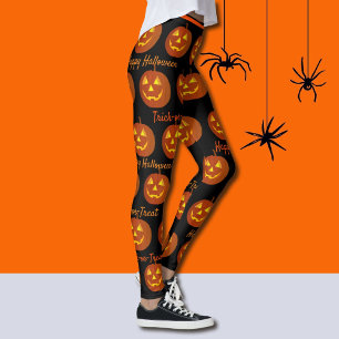 Películas de Halloween Leggings calabazas Naranjas