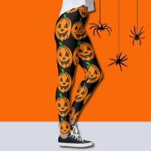 Películas de Halloween Leggings calabazas Naranjas