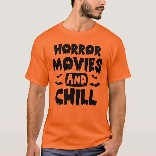 Películas De Horror Y Camiseta Chill Halloween (Anverso)