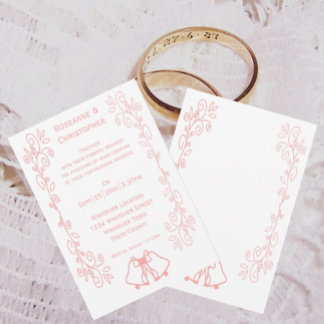Películas de invitación a la boda rosa