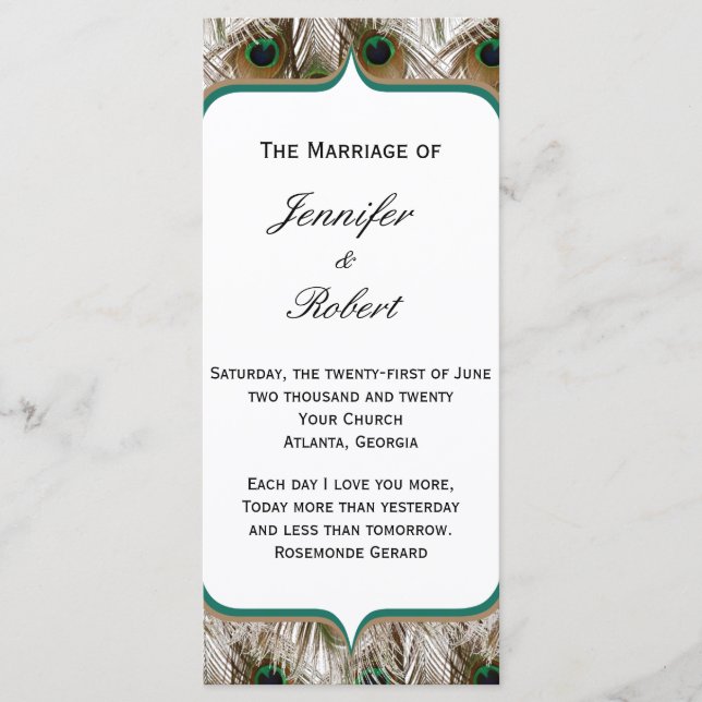 Películas de pavo real con un programa de doble ma (Anverso)