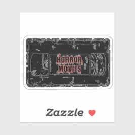 Películas de terror VHS Pegatina Rojo Negro