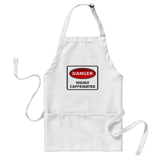 Peligro - altamente delantal de Caffeinated (Frente)