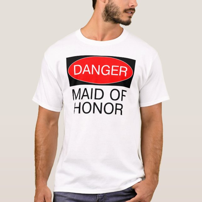 Peligro - Camiseta divertida de dama de honor para (Anverso)