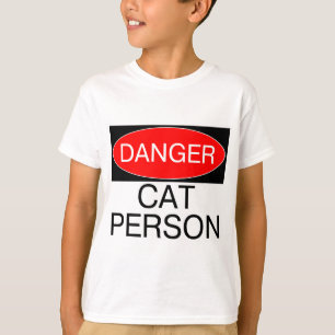 Peligro - Camiseta Divertida para Gatos Persona Ta