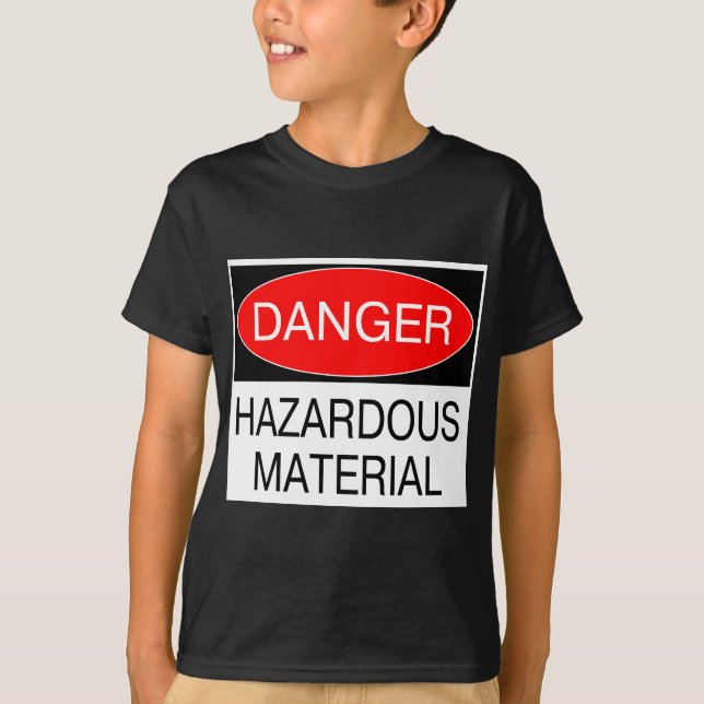 Peligro - Camisetas Divertidas de Seguridad de Mat (Anverso)