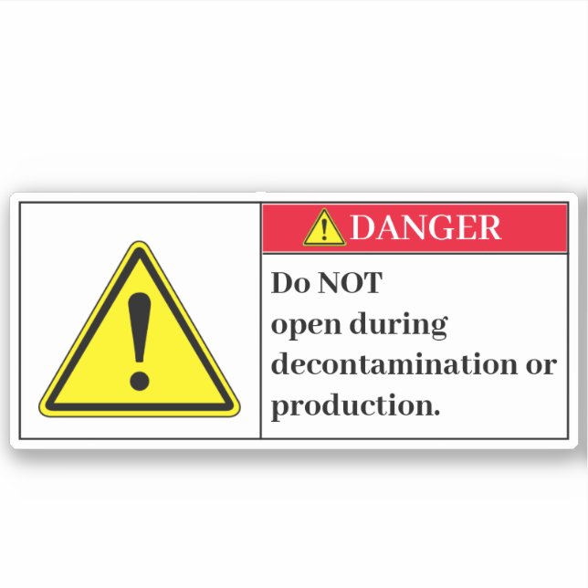 Peligro No Abrir Etiqueta (Anverso)