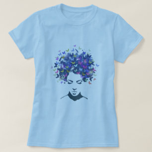 Pelo de la camiseta de las mariposas