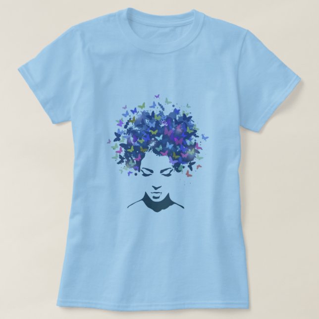 Pelo de la camiseta de las mariposas (Diseño del anverso)