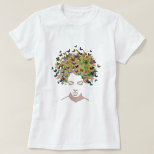 Pelo de la camiseta de las mariposas