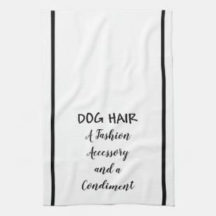 Pelo de perro de la toalla de cocina un
