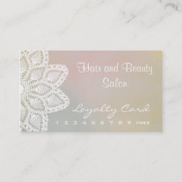 Pelo del cordón y tarjeta blancos de la lealtad