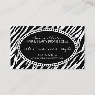 Pelo del estampado de zebra y descuento de la