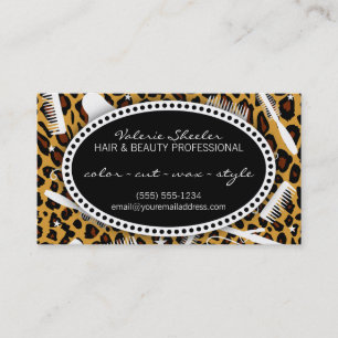 Pelo del estampado leopardo y cita de la belleza