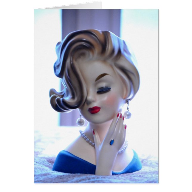 Pelo elegante sofisticado de señora Head Vase (Frente)