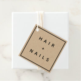 PELO + etiqueta de logotipo elegante de NAILS