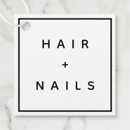 PELO + etiqueta de logotipo elegante de NAILS