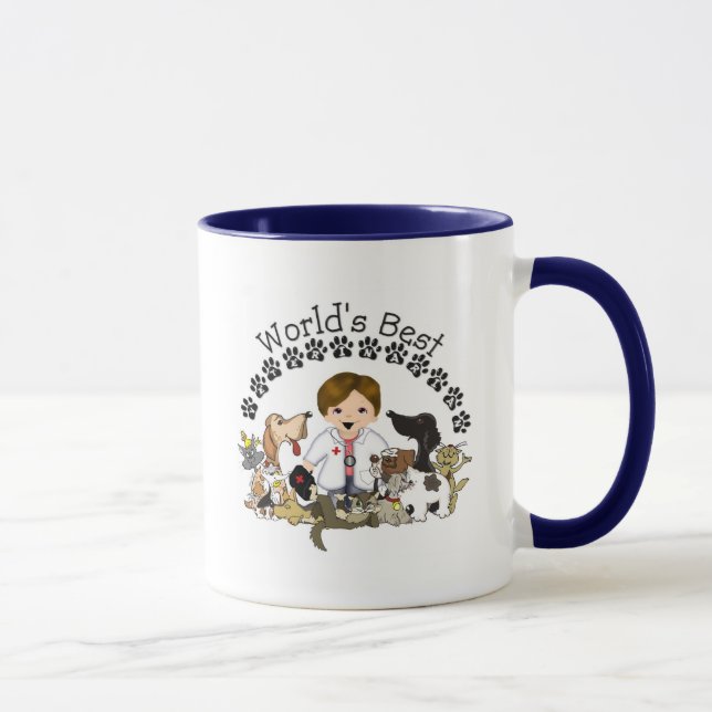 Pelo masculino de Brown de la mejor taza (Derecha)