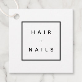 PELO + NAILS etiqueta estilista hecha a mano DIY