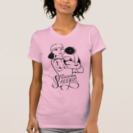 Pelo rizado de la camiseta de la liga de la