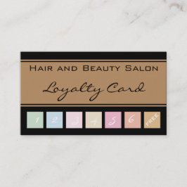 Pelo y tarjeta de la lealtad del salón de belleza
