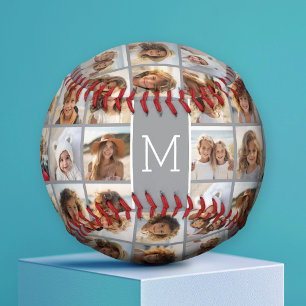 Pelota De Béisbol 11 Colaje de Fotos - Cuadrícula Mínima con Texto