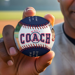 Pelota De Béisbol #1 Mejor Entrenador Fotos Personalizadas & Recuerd