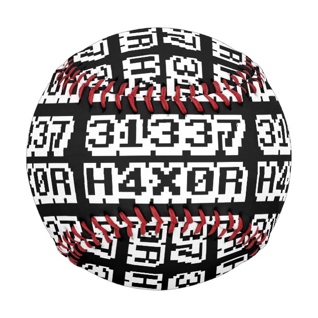 PELOTA DE BÉISBOL 31337 H4X0R (Anverso)