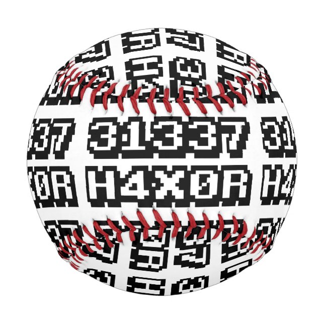 PELOTA DE BÉISBOL 31337 H4X0R (Anverso)