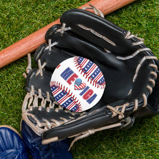 Pelota De Béisbol 4 De Julio Día De La Independencia Estadounidense