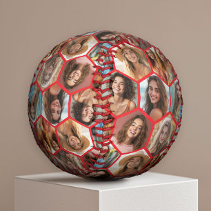 Pelota De Béisbol 7 Collage de fotos - honeycomb funky - rojo