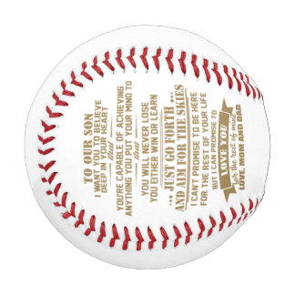Pelota De Béisbol A mi hijo Regalo De Béisbol De Mamá Y Papá