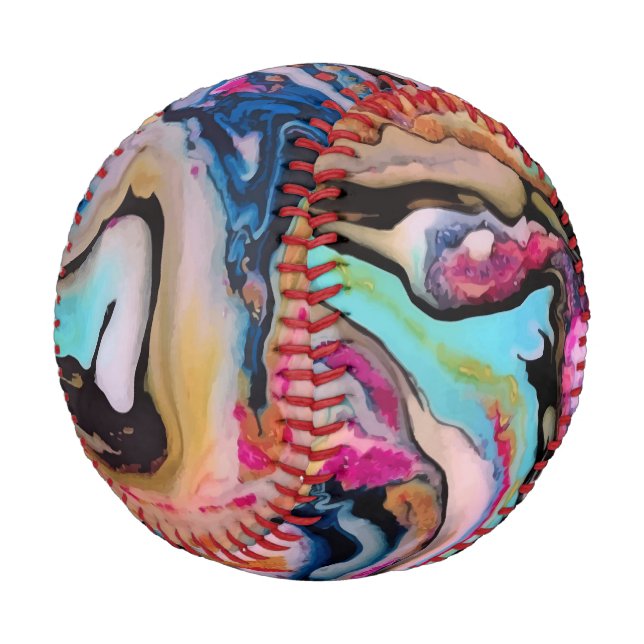 Pelota De Béisbol Abstracción colorida de la fantasía (Angular)