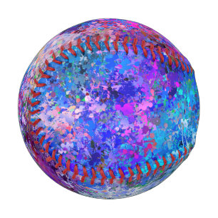 Pelota De Béisbol Abstracción de las gotas Verde azuladas rosas azul
