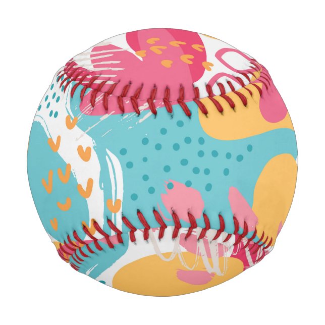Pelota De Béisbol Abstracto Colorido (Anverso)