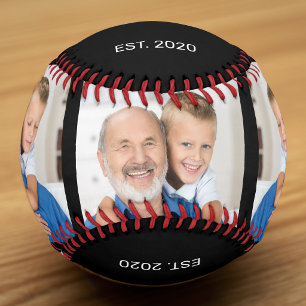 Pelota De Béisbol Abuelo Estableció la Escritura Moderna 3 Foto Negr
