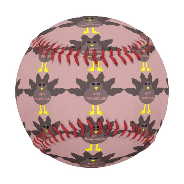 Pelota De Béisbol Acción de Gracias desplumó el béisbol de Turquía (Anverso)