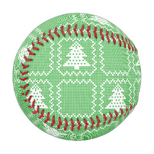 Pelota De Béisbol Acogedor patrón de suéter feo de árbol de Navidad