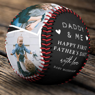 Pelota De Béisbol Adorable collage de fotos "Papi y yo" para el prim