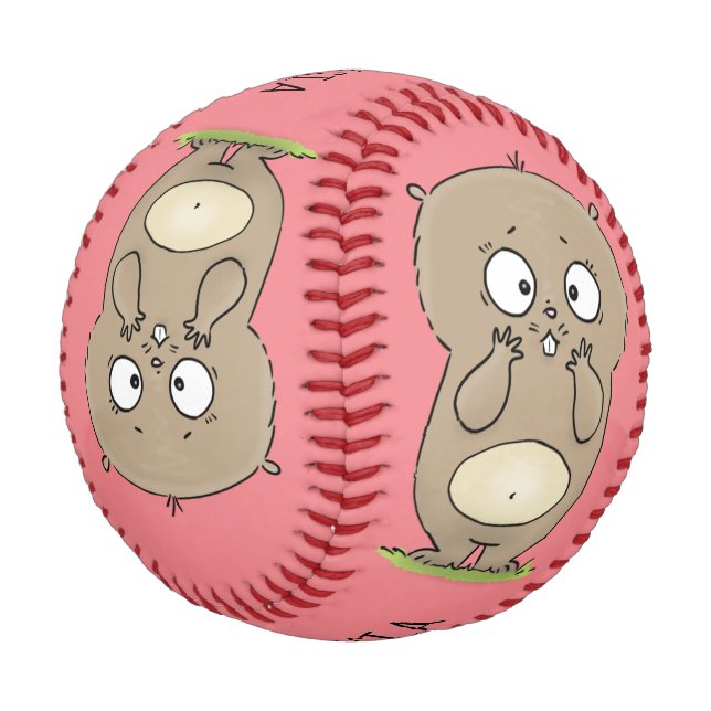 Pelota De Béisbol Afortunadamente adorable personalizado de hámster  (Angular)