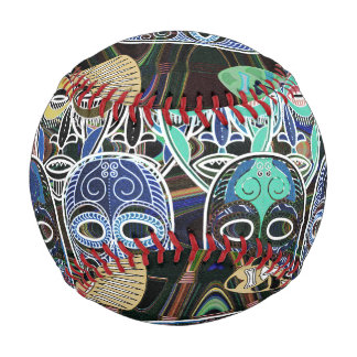 Pelota De Béisbol African Masks V1