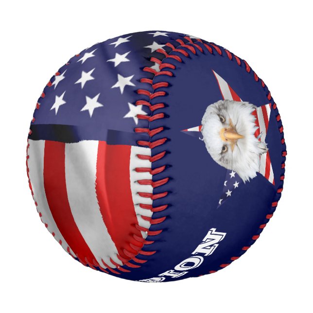 Pelota De Béisbol Águila Cabeza Blanca, La Bandera Estadounidense, E (Angular)