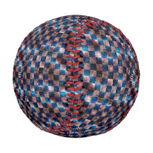 Pelota De Béisbol Ajedrez rústico en forma de rasguños cruzados