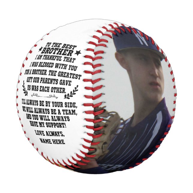 Pelota De Béisbol Al mejor hermano de hermana o hermano y foto (Angular)