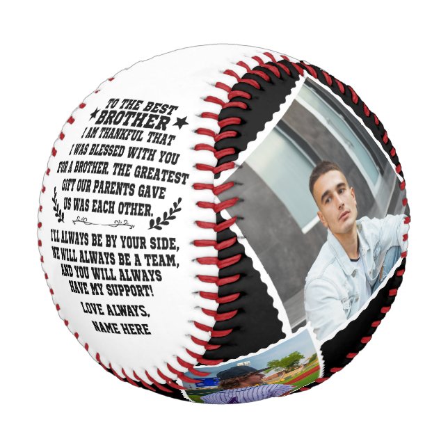 Pelota De Béisbol Al mejor hermano de hermana o hermano y foto (Angular)