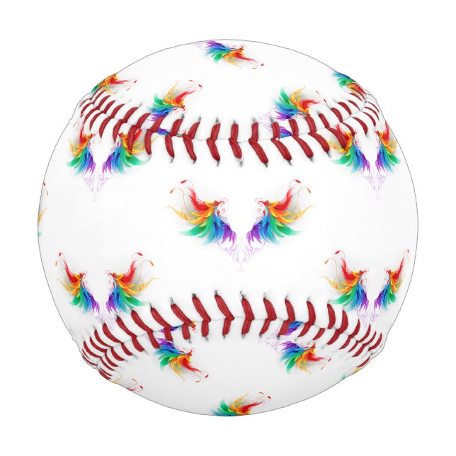 Pelota De Béisbol Alas del arco iris fluidas (Anverso)