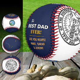 Pelota De Béisbol Alaska Mejor Papá, Estados Unidos patriótico, Band