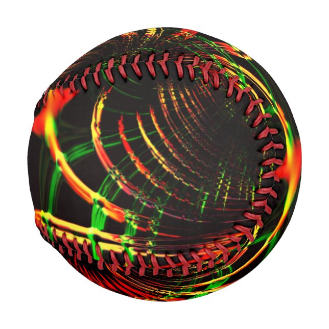 Pelota De Béisbol Algunas hojas de pasto, colores de fuego en los "p (Reverso Izquierdo)